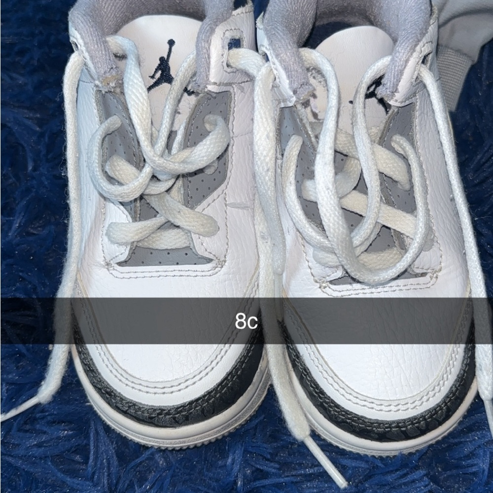 Jordan White and Gray High-Top Sneakers Classic Design